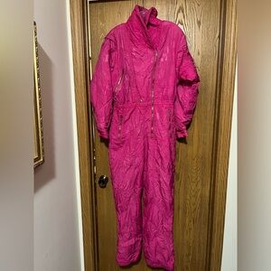 Vintage Pink Ski Suit sz M